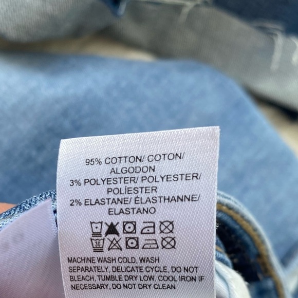 KanCan Women's Distressed Denim Button Fly High Rise Cutoff Shorts large - Picture 5 of 6